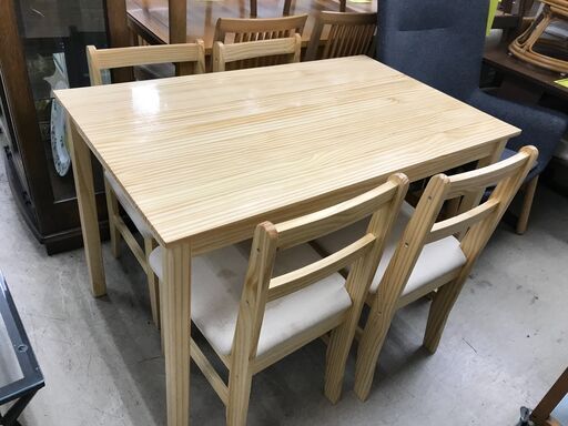 ベガコーポレーション ダイニングテーブルセット ダイニングテーブル5点セット ダイニング イス4脚  アンティーク 木製 北欧 おしゃれ クリーニング済 堺市 石津【ジャングルジャングルサカイ石津店】
