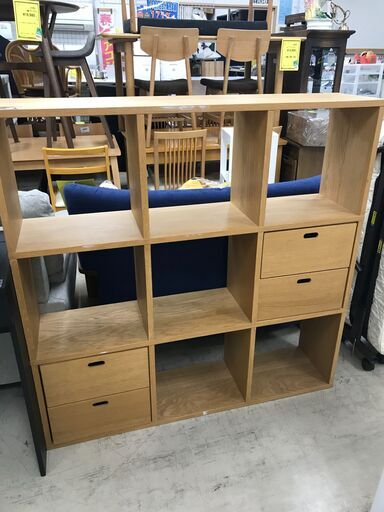 無印 無印良品 MUJI キッチンボード 食器棚 シェルフ ユニットシェルフ オーク材 カップボード 収納棚 北欧 幅約121cm おしゃれ クリーニング済 堺市 石津 【ジャングルジャングル石津店】