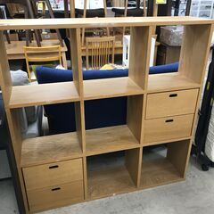 無印 無印良品 MUJI キッチンボード 食器棚 シェルフ ユニットシェルフ オーク材 カップボード 収納棚 北欧 幅約121cm おしゃれ クリーニング済 堺市 石津 【ジャングルジャングル石津店】