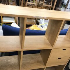 無印 無印良品 MUJI キッチンボード 食器棚 シェルフ ユニットシェルフ オーク材 カップボード 収納棚 北欧 幅約121cm おしゃれ クリーニング済 堺市 石津 【ジャングルジャングル石津店】