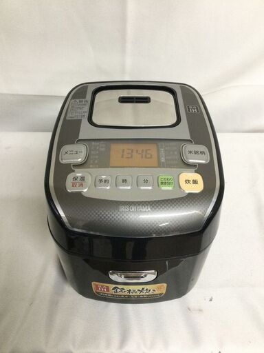 【北見市発】アイリスオーヤマ IRIS OHYAMA 圧力IHジャー炊飯器 RC-PA30-B  2019年製 黒 3合炊き 調理器具 (E2585aysY)