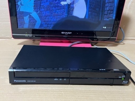 Panasonic 小型ブルーレイレコーダー DMR-BR160ショップ有料修理戻り品、リモコン、カード付き現状渡しです。