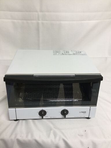 【北見市発】タイガー TIGER オーブントースター KAM-R130 2020年製 白 調理家電 家庭用 電化製品 (E2593hsmY)