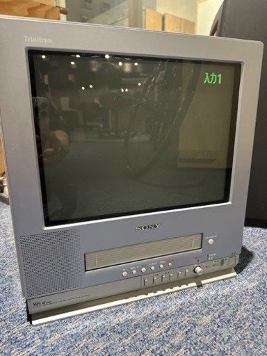 ソニー製14型VHSビデオ一体型ブラウン管テレビ