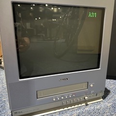 ソニー製14型VHSビデオ一体型ブラウン管テレビ