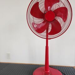 【使用頻度少なめ】扇風機（大）1基　赤色　自宅保管品