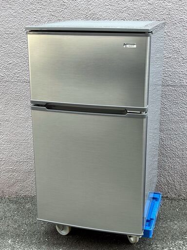 ㊻【税込み】ヤマダセレクト 90L 2ドア 冷蔵庫 YRZC09G1 2019年製【PayPay使えます】