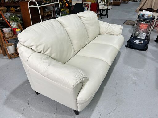 ☆NATUZZI ITALIA☆ ナツッジ イタリア トリプルソファ 総本革 レザー 