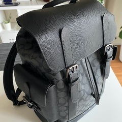新品COACh backpack チャコールブラック
