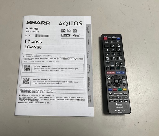 RKGTV-56】特価！シャープ/32型液晶テレビ/LC-32S5/中古品/2018年製  
