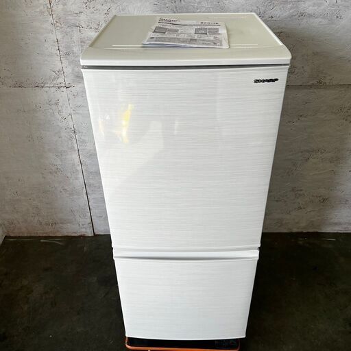 【SHARP】 シャープ 2ドア 冷凍冷蔵庫 容量137L 冷凍室46L 冷蔵庫91L SJ-D14E-W 2019年製