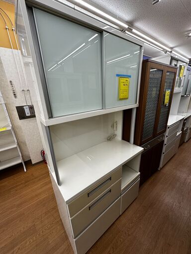 ☆ジモティー割引有☆　サンモア/2枚扉オープンボード/WH