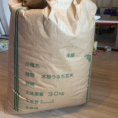 水稲うるち玄米30キロ