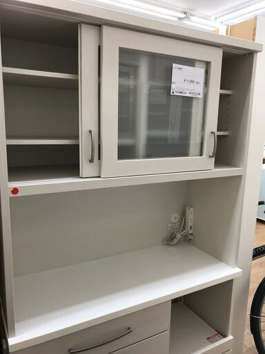 ☆ジモティ割あり☆ ニトリ 食器棚 白 H180×W100×D43 クリーニング済み 