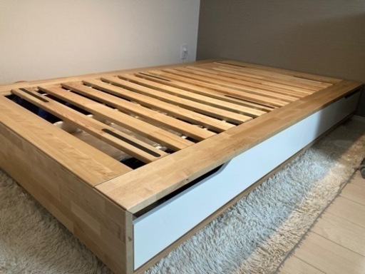 IKEA 収納付ベッドフレーム　セミダブル