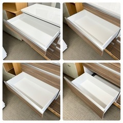 【超美品‼️】定価128,700円♪ 古賀家具 120cm幅キッチンカウンター 食器棚 収納家具 木目調ブラウン♪