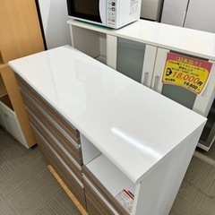 古賀家具 キッチンカウンター 食器棚 幅120cm ホワイト 完成品 d3370 古賀家具 キッチンカウンター 食器棚 幅120cm ホワイト 完成品 d3370