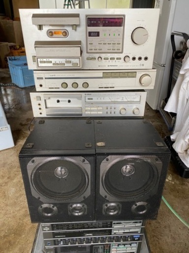 ジャンク品　アンプ7台セット　スピーカー付き
