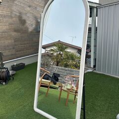 可愛い 全身鏡 ミラー 鏡 大きいサイズ  韓国家具　北欧家具
