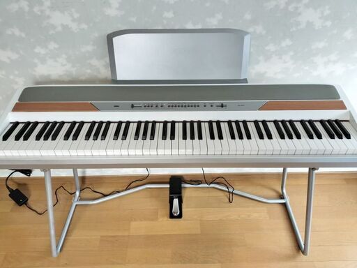 【KORG】88鍵盤RH3電子ピアノSP-250スタンド付属品完備シルバー希少名器