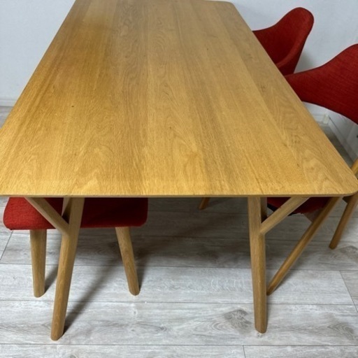 カリモク ダイニングテーブル ピュアオーク 日本製 ダイニングテーブル セット ダイニング5点セット 幅150cm ピュアオーク