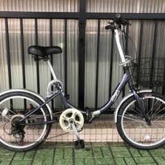 🔹折りたたみ自転車🔹1本フレーム乗降り楽々♪ 前後タイヤ新品です✨