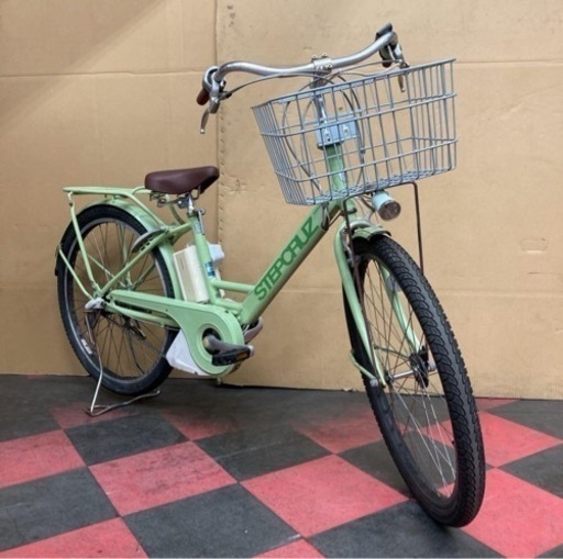 電動アシスト自転車　ライトグリーン