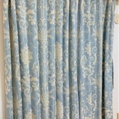 【美品】高級遮光カーテン くすみブルー 110×190