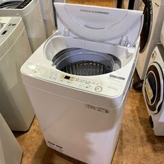 ✨安心の分解洗浄済✨SHARP 2019年製 6.0Kg 洗濯機 ES-GE6C-W 【愛市I4S032391-104】
