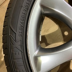 ウィッシュ純正17インチホイールタイヤ付きPCD100の5穴　4本セット