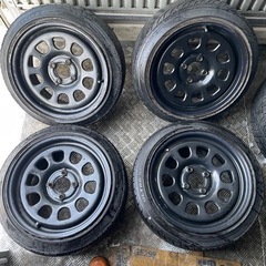 デイトナ風　鉄ホイール　NANKANG 165/50R15 夏タ...