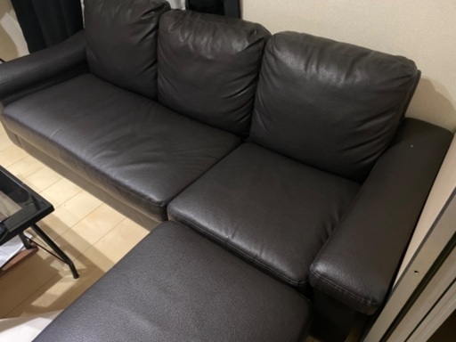 美品。ブラック3人掛けソファー