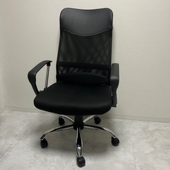 【状態考慮】オフィスチェアー　無料　椅子　イス　ブラック　黒　キ...