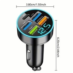 車載充電器 5ポート USB 急速充電 スマートフォン充電 電圧...