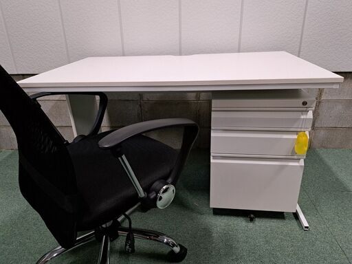 オフィスコム 事務机 平机 袖机 椅子 3点セット 事務用品 幅120cm×奥行70cm×高さ70cm