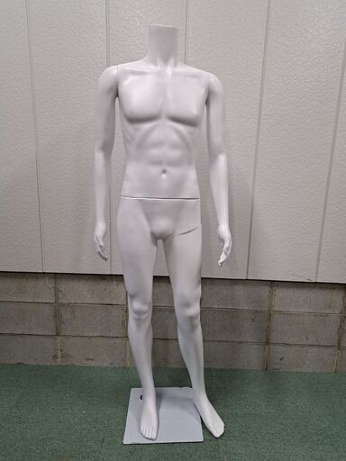 ストア・エキスプレス 紳士 リアルマネキン ボディマネキン 全身 左脚前 白 高さ170cm