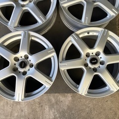 H326-1)17インチアルミ中古4本セット！7J-17+45 114.3/5H ブリヂストン