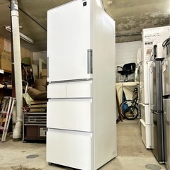 札幌引取り歓迎 美品 22年製 シャープ SHARP 412L 5ドア冷蔵庫 SJ-