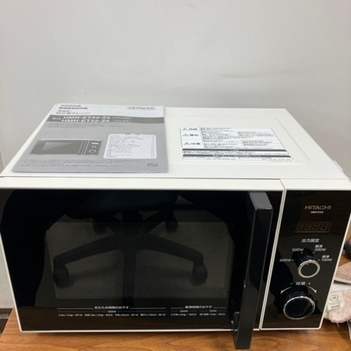 o2403-814 日立 電子レンジ HMR-ET22-Z6 2019年製 通電確認済み 取説あり 中古