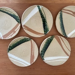 【7月中旬受け渡し】平皿5枚セット　プレート　食器　陶芸