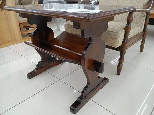 ★ジモティ割あり★ カリモク家具 応接セット ダークブラウン H52.5×D40.5×W69.5 クリーニング済み HJ2607 ☆ジモティ割あり☆ カリモク家具 応接セット ダークブラウン H52.5