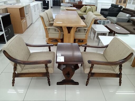 ★ジモティ割あり★ カリモク家具 応接セット ダークブラウン H52.5×D40.5×W69.5 クリーニング済み HJ2607