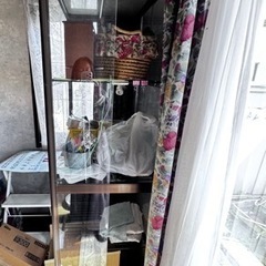  小型 全面ガラス温室 4段。ガラス温室小型コンセントタップ上下付き。