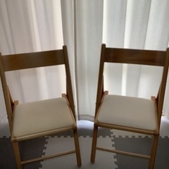 無印良品　木製　折りたたみ椅子　2脚　muji 廃盤　人気