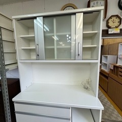 【リサイクルサービス八光】幅100cm　エナメルホワイト食器棚 関家具 (セキカグ) 食器棚 ホワイト ホワイト 幅100㎝｜トレファクONLINE