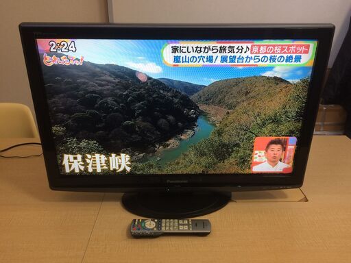 △ Panasonic パナソニック デジタルハイビジョン液晶テレビ 32型 TH-L32X11-K 2009年製 純正リモコン付き 動作確認済み モニターに薄い傷多数有り