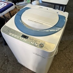 シャープ 7.0kg 全自動洗濯機 ブルー系SHARP 穴なし槽...