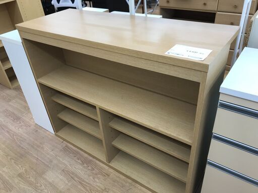 ★ジモティ割あり★  キッチンカウンター ナチュラル H97×W120×D45 クリーニング済み KJ4759