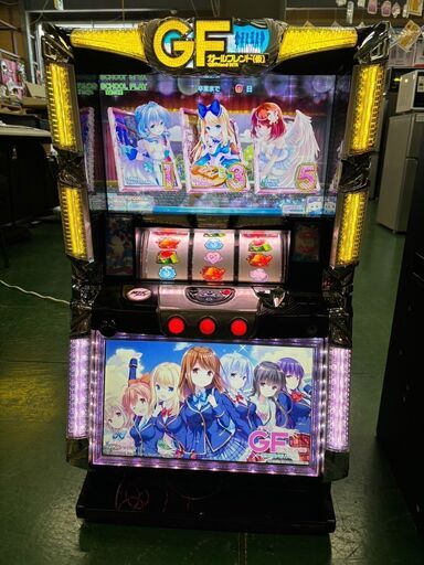 【愛品倶楽部柏店】オリンピア パチスロガールフレンド(仮)～聖櫻学園メモリアル～ 5号機 ART スロット実機