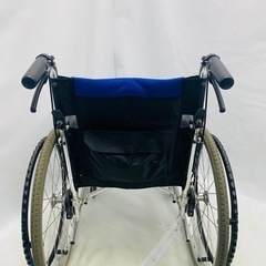 【動作良好】MIKI ミキ BALシリーズ BAL-1 自走式 車椅子 軽量 折り畳み 自走介助兼用 耐荷重100キロ 介護 介助 ブルー 中古品